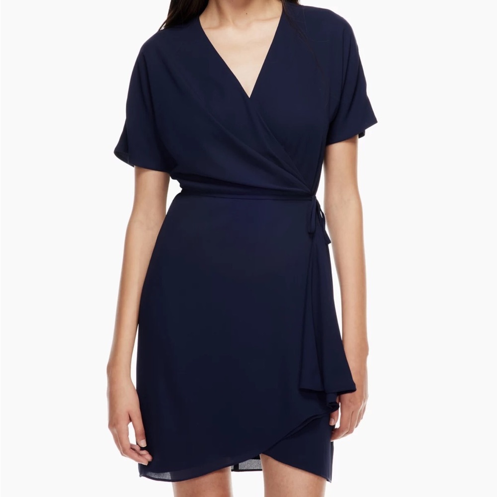 Black Babaton WALLACE Wrap Dress | xxs